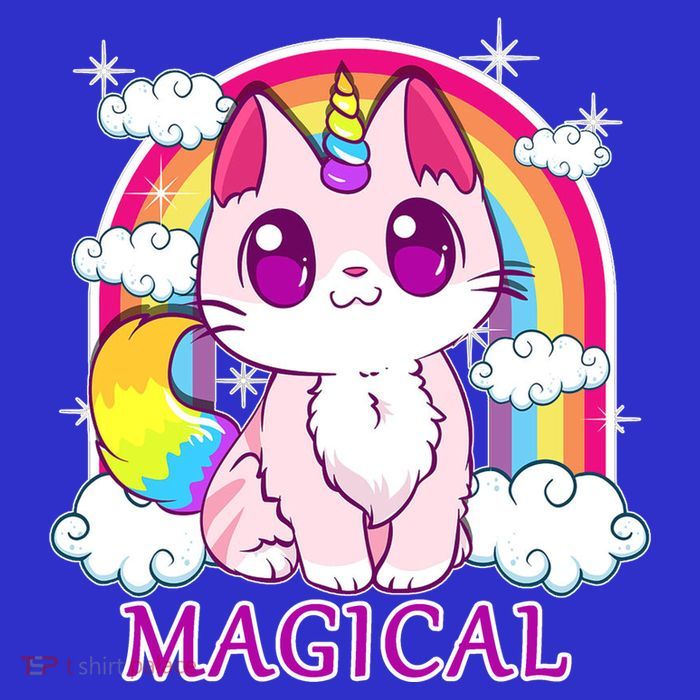 Magical Rainbow Unicorn Kitty Kids T-Shirt