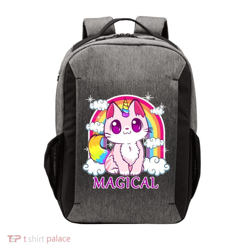 Magical Rainbow Unicorn Kitty Vector Backpack