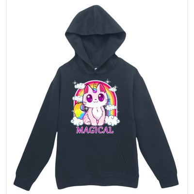 Magical Rainbow Unicorn Kitty Urban Pullover Hoodie