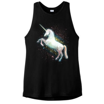 Magical Space Unicorn Ladies PosiCharge Tri-Blend Wicking Tank