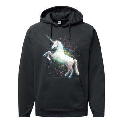 Magical Space Unicorn Performance Fleece Hoodie