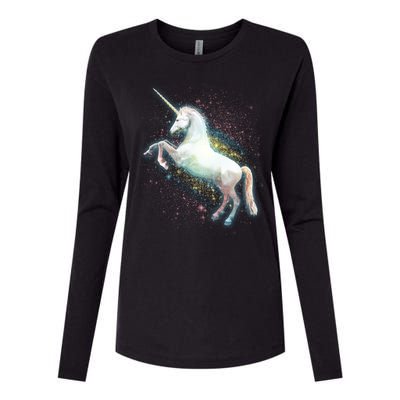 Magical Space Unicorn Womens Cotton Relaxed Long Sleeve T-Shirt