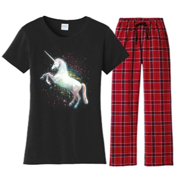 Magical Space Unicorn Women's Flannel Pajama Set