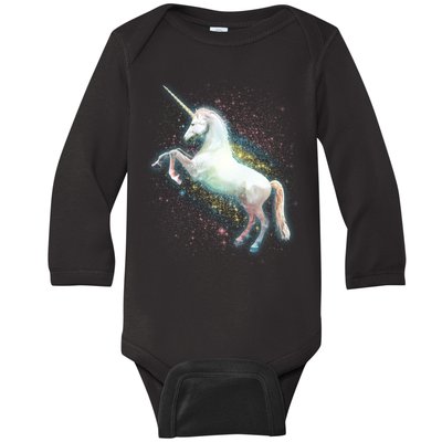 Magical Space Unicorn Baby Long Sleeve Bodysuit