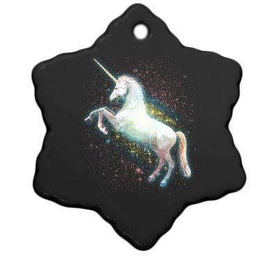 Magical Space Unicorn Ceramic Star Ornament