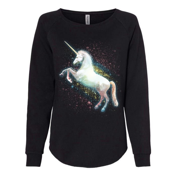 Magical Space Unicorn Womens California Wash Sweatshirt