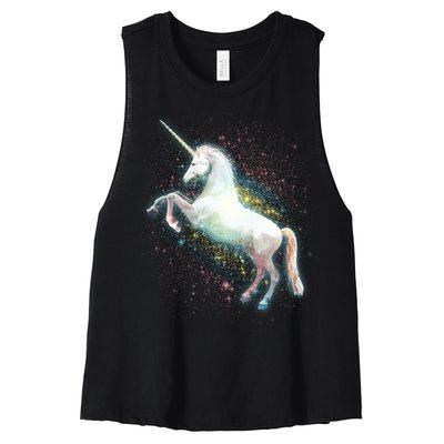 Magical Space Unicorn Women's Racerback Cropped Tank