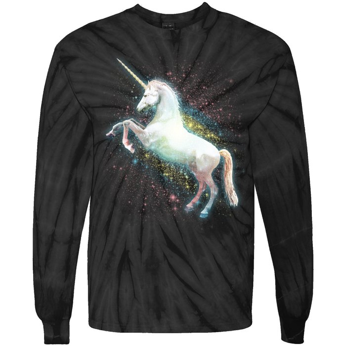 Magical Space Unicorn Tie-Dye Long Sleeve Shirt