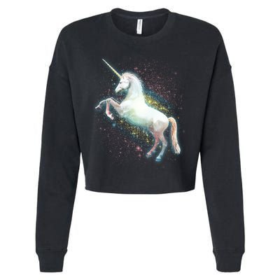 Magical Space Unicorn Cropped Pullover Crew