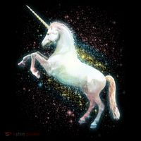 Magical Space Unicorn Womens T-Shirt