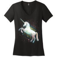 Magical Space Unicorn Women's V-Neck T-Shirt