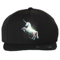 Magical Space Unicorn Wool Snapback Cap