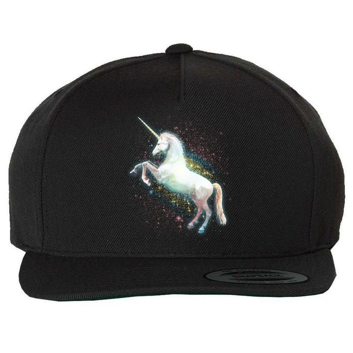 Magical Space Unicorn Wool Snapback Cap