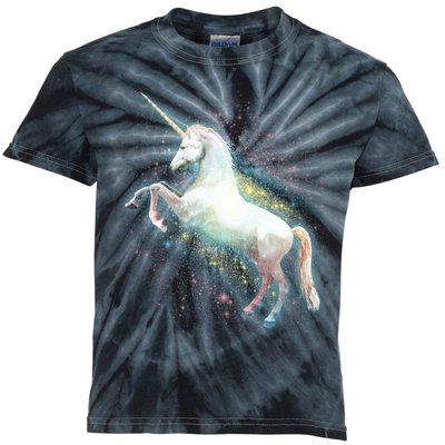 Magical Space Unicorn Kids Tie-Dye T-Shirt