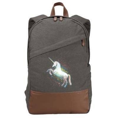 Magical Space Unicorn Cotton Canvas Backpack