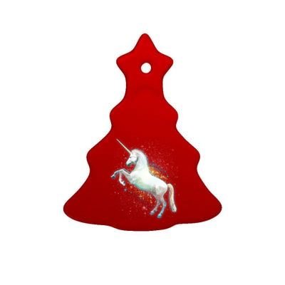 Magical Space Unicorn Ceramic Tree Ornament