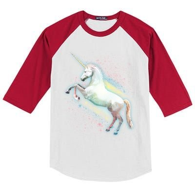 Magical Space Unicorn Kids Colorblock Raglan Jersey