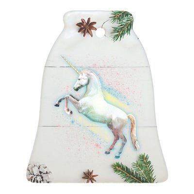 Magical Space Unicorn Ceramic Bell Ornament