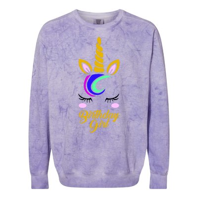 Magical Unicorn Birthday Colorblast Crewneck Sweatshirt