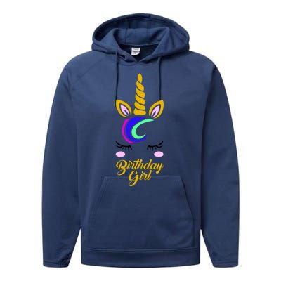 Magical Unicorn Birthday Performance Fleece Hoodie