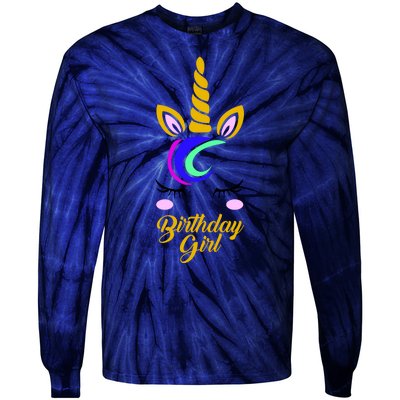 Magical Unicorn Birthday Tie-Dye Long Sleeve Shirt