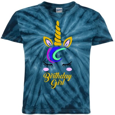 Magical Unicorn Birthday Kids Tie-Dye T-Shirt