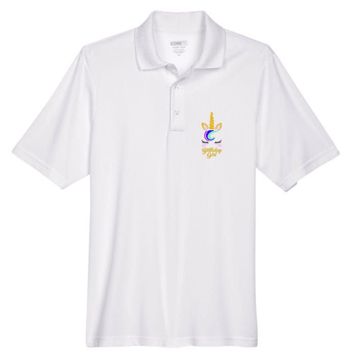 Magical Unicorn Birthday Men's Origin Performance Pique Polo