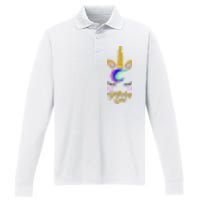 Magical Unicorn Birthday Performance Long Sleeve Polo