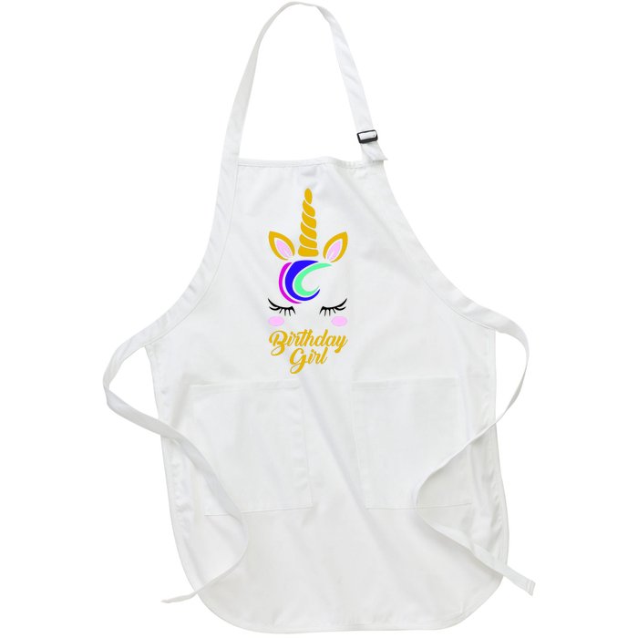 Magical Unicorn Birthday Full-Length Apron With Pockets