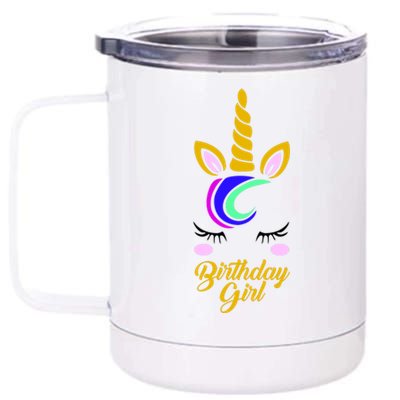 Magical Unicorn Birthday 12 oz Stainless Steel Tumbler Cup