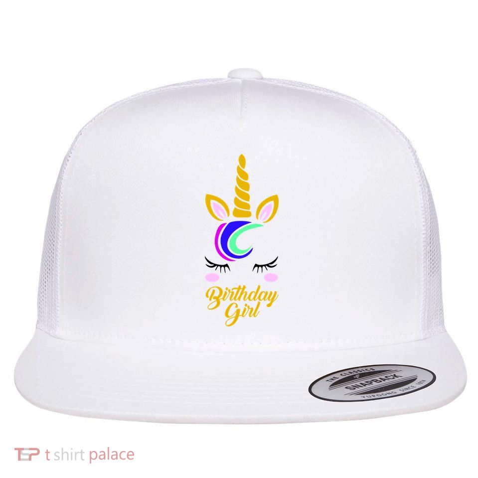 Magical Unicorn Birthday Flatbill Hat