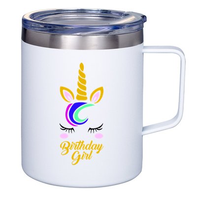 Magical Unicorn Birthday 12oz Stainless Steel Coffee Mug