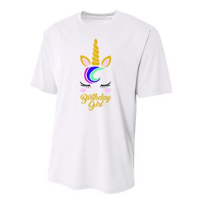 Magical Unicorn Birthday Youth Performance Sprint T-Shirt