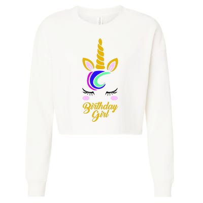 Magical Unicorn Birthday Cropped Pullover Crew