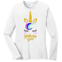 Magical Unicorn Birthday Ladies Long Sleeve Shirt