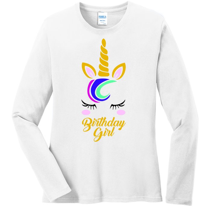 Magical Unicorn Birthday Ladies Long Sleeve Shirt