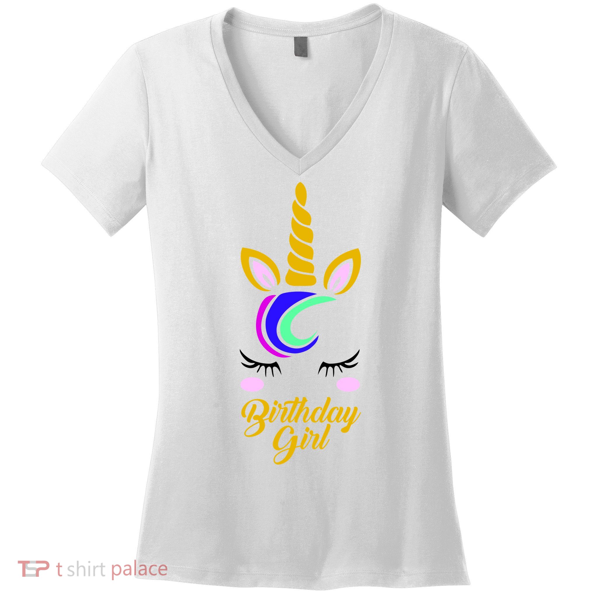 Magical Unicorn Birthday Women's V-Neck T-Shirt