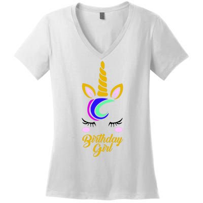 Magical Unicorn Birthday Women's V-Neck T-Shirt