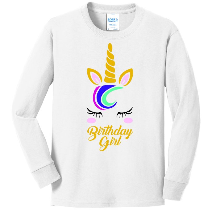 Magical Unicorn Birthday Kids Long Sleeve Shirt