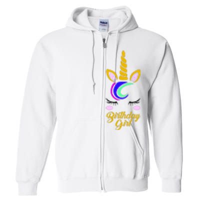 Magical Unicorn Birthday Full Zip Hoodie