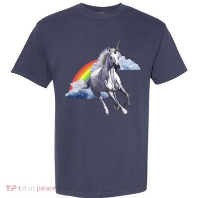 Magical Unicorn Horse Over Rainbow Garment-Dyed Heavyweight T-Shirt