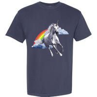 Magical Unicorn Horse Over Rainbow Garment-Dyed Heavyweight T-Shirt