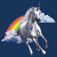 Magical Unicorn Horse Over Rainbow Garment-Dyed Heavyweight T-Shirt