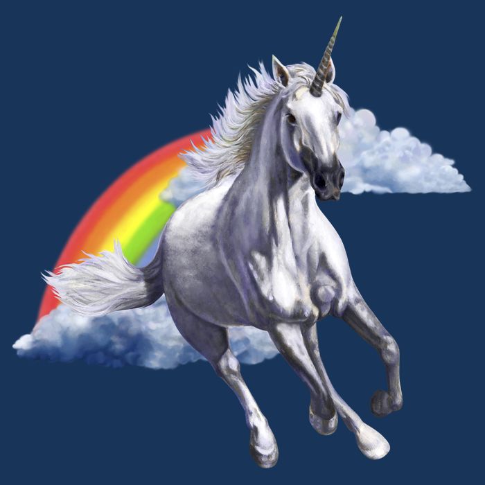 Magical Unicorn Horse Over Rainbow Garment-Dyed Heavyweight T-Shirt