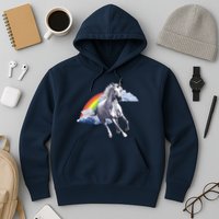 Magical Unicorn Horse Over Rainbow Hoodie