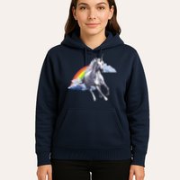 Magical Unicorn Horse Over Rainbow Hoodie