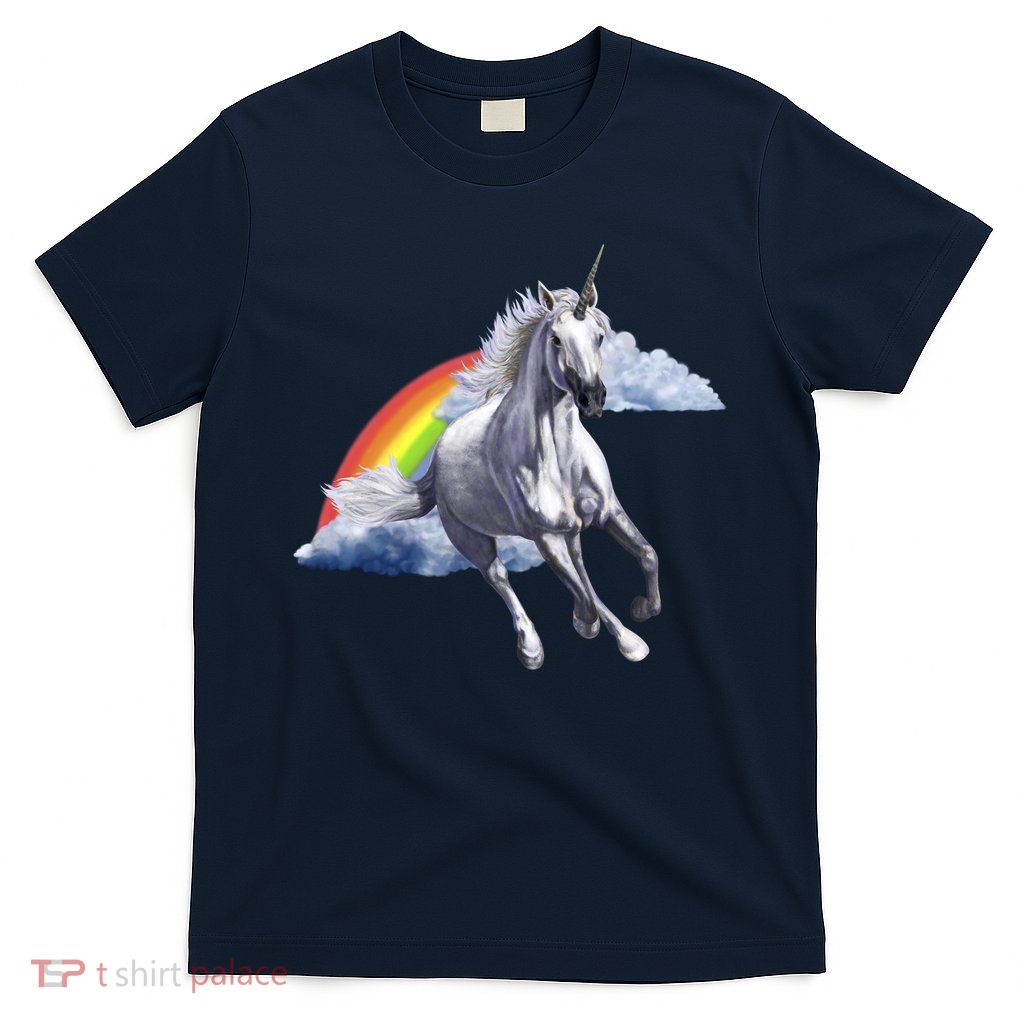 Magical Unicorn Horse Over Rainbow T-Shirt