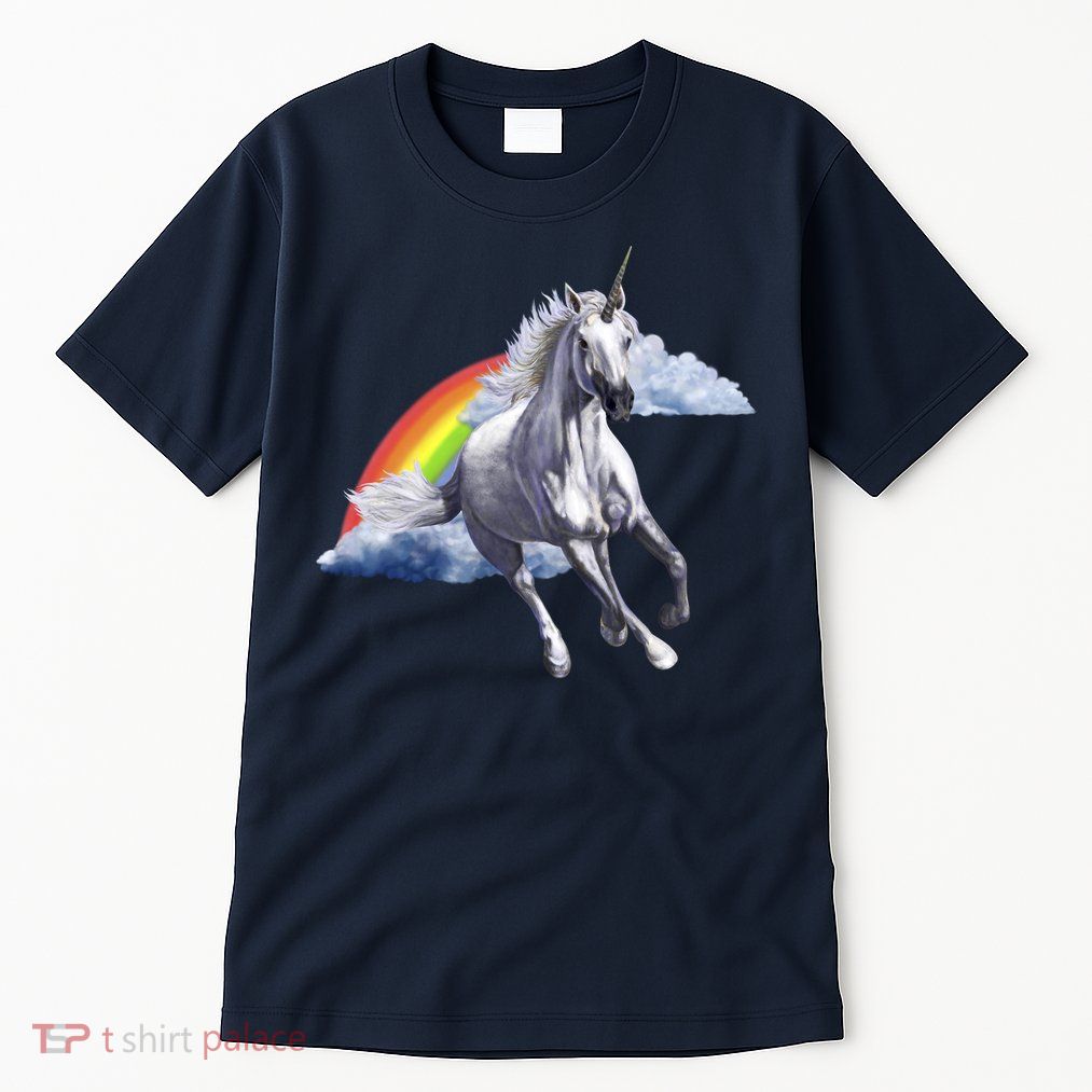 Magical Unicorn Horse Over Rainbow Tall T-Shirt