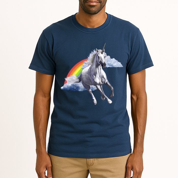 Magical Unicorn Horse Over Rainbow Tall T-Shirt