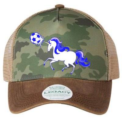 Magical Unicorn Playing Soccer Legacy Tie Dye Trucker Hat